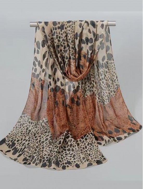 Chiffon Leopard Fashion Scarf